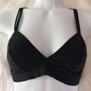 VS Strappy Triangle Racerback Bralette Bra XS Heather Gray